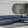 Ecksofa U-form Sofa U-form Wohnzimmer NIMES stilvol viele farben Stoff Perfect Harmony
