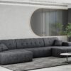 Ecksofa U-form Sofa U-form Wohnzimmer NIMES stilvol viele farben Stoff Perfect Harmony