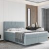 Boxspringbett mit zwei matratze und topper SEVI IV stoff Opera