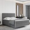 Boxspringbett mit zwei matratze und topper SEVI IV stoff Opera