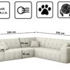 Ecksofa Corner Eckouch Wohnzimmer NIMES stilvol viele farben Stoff Perfect Harmony