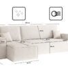 Ecksofa mit schlaffunktion und bettkasten, Ecksofa L-Form, Eckcouch L-Form BEST stoff NEVE vielen Farben