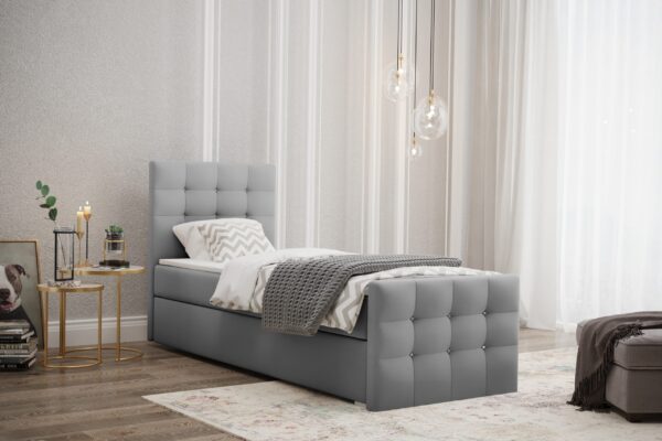 Boxspringbett mit bettkasten matratze topper AMOR stoff Cosmic Links/Rechts