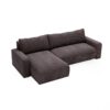 Ecksofa mit schlaffunktion und bettkasten, Couch L form, Schlaffunktion ARAGON Dicker Cord Braun