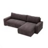 Ecksofa mit schlaffunktion und bettkasten, Couch L form, Schlaffunktion ARAGON Dicker Cord Braun