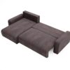 Ecksofa mit schlaffunktion und bettkasten, Couch L form, Schlaffunktion ARAGON Dicker Cord Braun