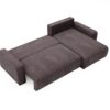 Ecksofa mit schlaffunktion und bettkasten, Couch L form, Schlaffunktion ARAGON Dicker Cord Braun