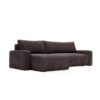 Ecksofa mit schlaffunktion und bettkasten, Couch L form, Schlaffunktion ARAGON Dicker Cord Braun