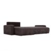 Ecksofa mit schlaffunktion und bettkasten, Couch L form, Schlaffunktion ARAGON Dicker Cord Braun
