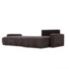 Ecksofa mit schlaffunktion und bettkasten, Couch L form, Schlaffunktion ARAGON Dicker Cord Braun