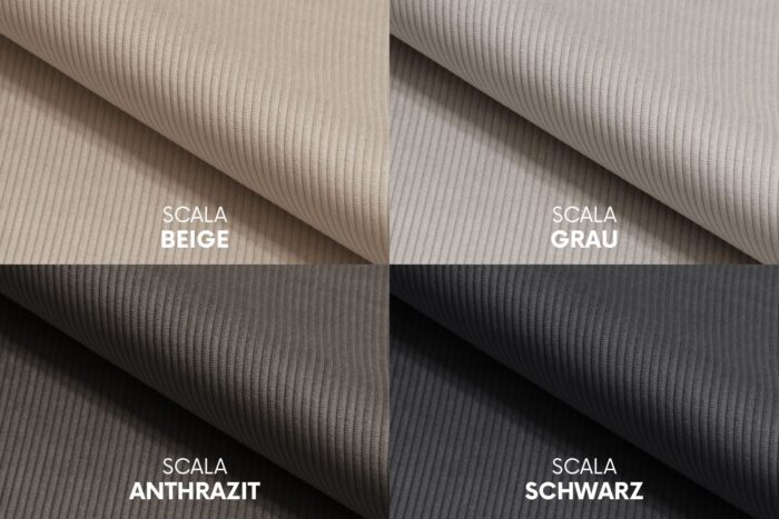 Boxspringbett mit zwei matratze und topper SEVI II stoff Scala