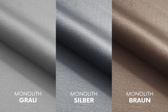 Boxspringbett mit zwei matratze und topper SEVI stoff Monolith