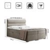 Boxspringbett mit bettkasten matratze topper, Doppelbett VERA stoff Riviera