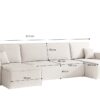 Ecksofa mit schlaffunktion und bettkasten, Sofa U-form, Couch U-form BEST stoff Neve