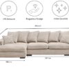 Ecksofa mit schlaffunktion und bettkasten, Sofa L-form, Couch L-form Gabon stoff Zoom