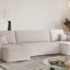 Ecksofa mit schlaffunktion und bettkasten, Sofa U-form, Couch U-form BEST stoff Neve