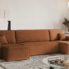 Ecksofa mit schlaffunktion und bettkasten, Sofa U-form, Couch U-form BEST stoff Neve