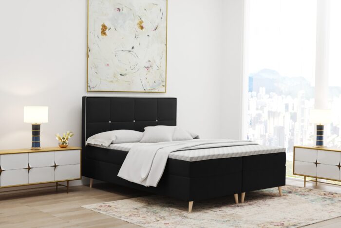 manila_100 Boxspringbett mit bettkasten matratze topper MANILA viele Größen und viele Farben stoff Riviera