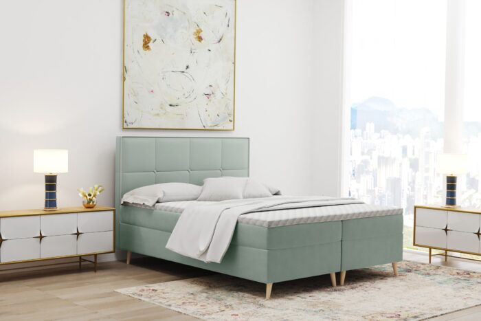 manila_34 Boxspringbett mit bettkasten matratze topper MANILA viele Größen und viele Farben stoff Riviera