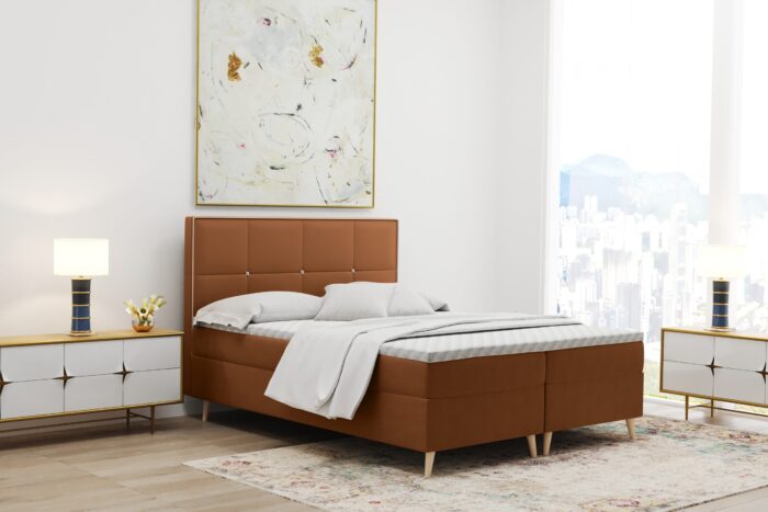 manila_56 Boxspringbett mit bettkasten matratze topper MANILA viele Größen und viele Farben stoff Riviera