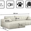 Ecksofa Eckouch Wohnzimmer NIMES stilvol viele farben Stoff Perfect Harmony Links/Rechts