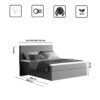Boxspringbett mit zwei matratze und topper SEVI III stoff Opera