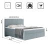 Boxspringbett mit zwei matratze und topper SEVI IV stoff Opera