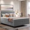 Boxspringbett mit zwei matratze und topper SEVI V stoff Monolith