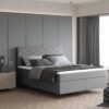 Boxspringbett mit zwei matratze und topper SEVI III stoff Opera