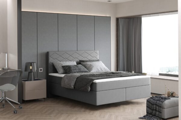 Boxspringbett mit zwei matratze und topper SEVI III stoff Opera