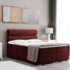 Boxspringbett mit bettkasten matratze topper, Doppelbett VERA stoff Riviera