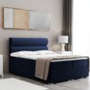 Boxspringbett mit bettkasten matratze topper, Doppelbett VERA stoff Riviera