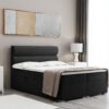 Boxspringbett mit bettkasten matratze topper, Doppelbett VERA stoff Riviera