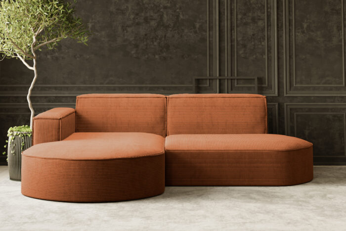 Ecksofa Designer MODENA STUDIO stoff Dicker cord Poso
