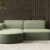 Ecksofa Designer MODENA STUDIO stoff Dicker cord Poso