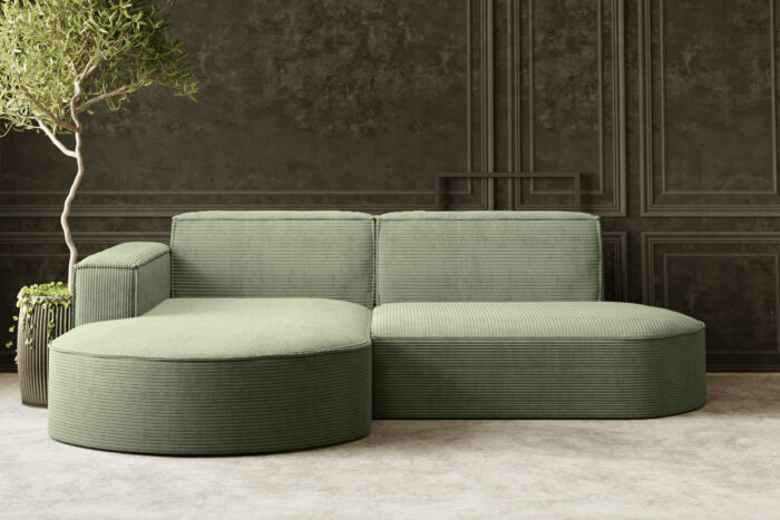 Ecksofa Designer MODENA STUDIO stoff Dicker cord Poso