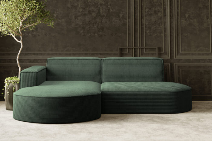 Ecksofa Designer MODENA STUDIO stoff Dicker cord Poso