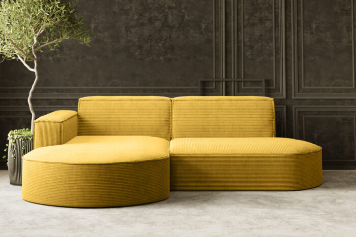 Ecksofa Designer MODENA STUDIO stoff Dicker cord Poso