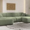 Ecksofa, Eckcouch U form, Wohnzimmer Couch Large 342cm SIENA stoff Poso