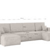 Ecksofa mit schlaffunktion und bettkasten, Sofa U-form, Couch U-form BEST stoff Abriamo
