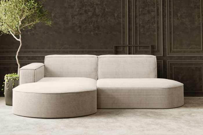 Ecksofa Designer MODENA STUDIO stoff Dicker cord Poso