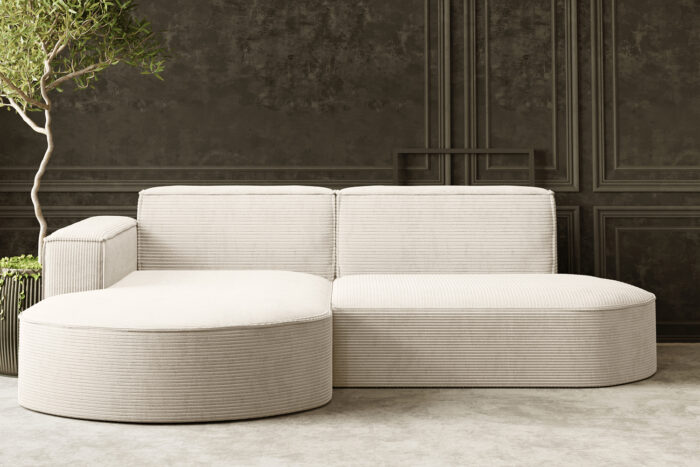 Ecksofa Designer MODENA STUDIO stoff Dicker cord Poso