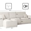 Ecksofa mit schlaffunktion und bettkasten, Ecksofa L-Form, Eckcouch L-Form BEST stoff Abriamo