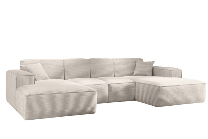 Ecksofa, Eckcouch U form, Wohnzimmer Couch Large 342cm SIENA stoff Poso