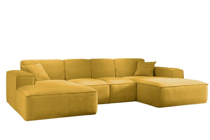 Ecksofa, Eckcouch U form, Wohnzimmer Couch Large 342cm SIENA stoff Poso