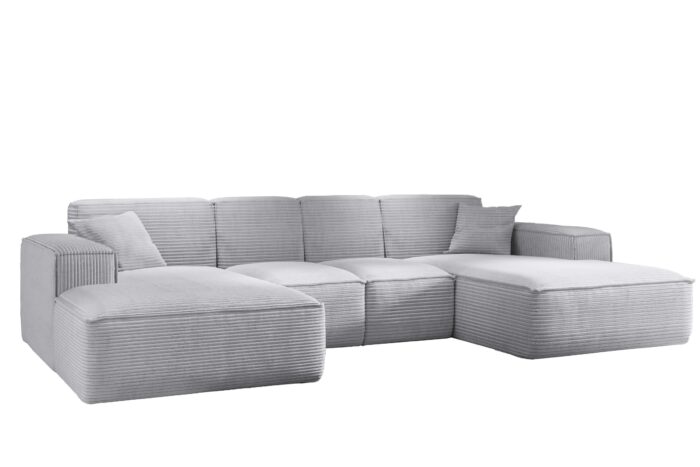 Ecksofa, Eckcouch U form, Wohnzimmer Couch Large 342cm SIENA stoff Poso