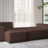 Ecksofa mit schlaffunktion und bettkasten, Ecksofa L-Form, Eckcouch L-Form BEST stoff Abriamo
