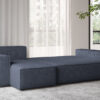 Ecksofa mit schlaffunktion und bettkasten, Ecksofa L-Form, Eckcouch L-Form BEST stoff Abriamo