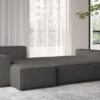Ecksofa mit schlaffunktion und bettkasten, Ecksofa L-Form, Eckcouch L-Form BEST stoff Abriamo