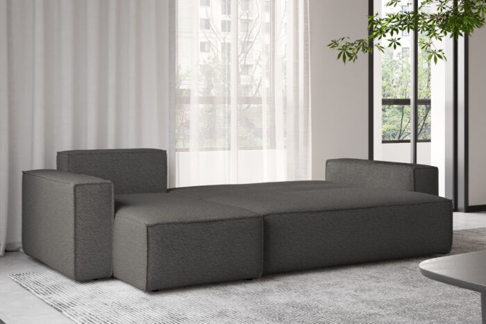 Ecksofa mit schlaffunktion und bettkasten, Ecksofa L-Form, Eckcouch L-Form BEST stoff Abriamo